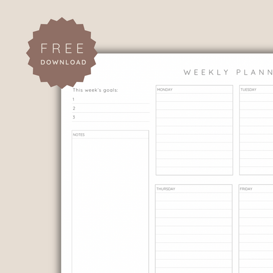Free Weekly Planner Printable