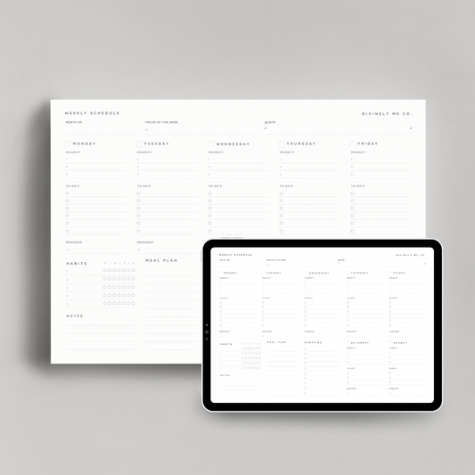 Weekly Schedule Printable